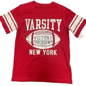 CARTER’S Boys Varsity Graphic Tee Touchdown New York Football Burgundy Size 5